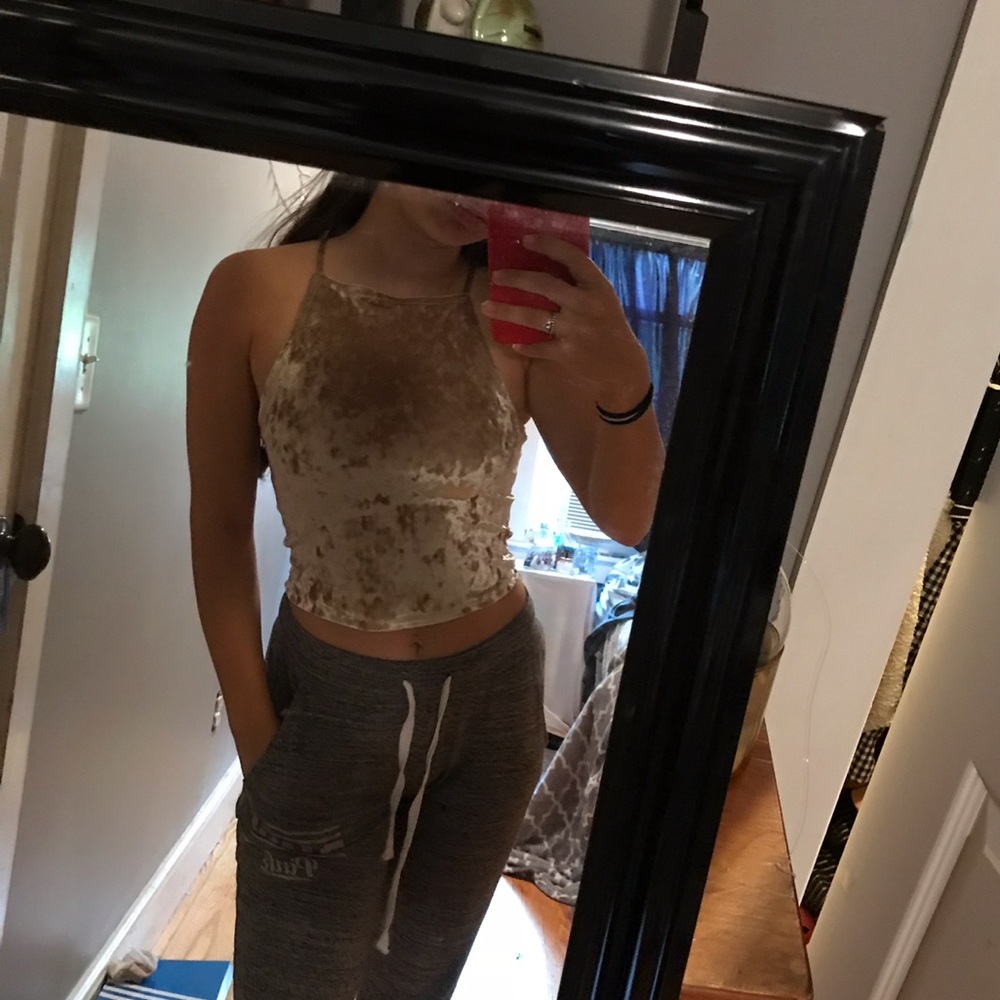 velvet crop top